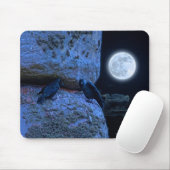 Antike Stonehenge, zwei Krähen und Vollmond Mousepad (Mit Mouse)