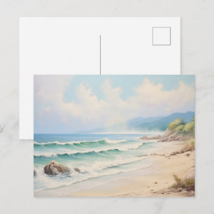 Antike Strandpostkarte Postkarte