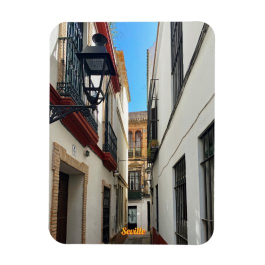 Antike Straße in Sevilla, Spanien, Reise Magnet (Vertikal)