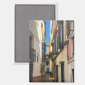 Antike Straße in Sevilla, Spanien, Reise Magnet (Vorderseite/Rückseite)