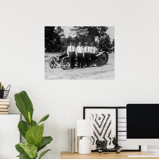 Antike Straßenbauausrüstung der 20er Jahre Poster (Heimbüro)