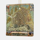 Antike Straßenkarte Amsterdam, Niederlande Keramikornament (Links)
