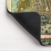 Antike Straßenkarte Amsterdam, Niederlande Mousepad (Ecke)