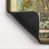 Antike Straßenkarte Amsterdam, Niederlande Mousepad (Ecke)