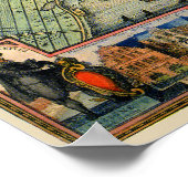 Antike Straßenkarte Amsterdam, Niederlande Poster (Ecke)