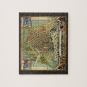 Antike Straßenkarte Amsterdam, Niederlande Puzzle (Vertikal)
