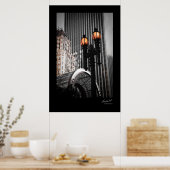 Antike Straßenlampe Poster (Küche)