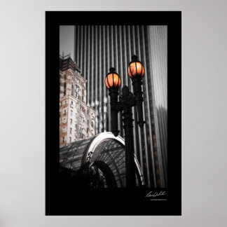 Antike Straßenlampe Poster