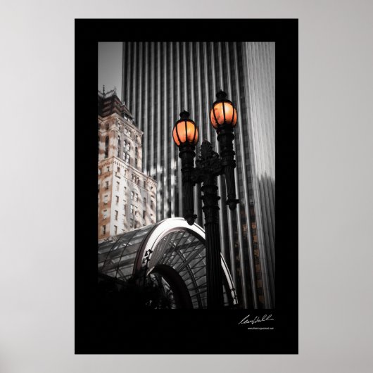 Antike Straßenlampe Poster (Vorne)