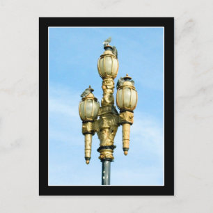 Antike Straßenlaterne - San Francisco Postkarte