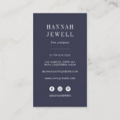 Antike Stube | Vintage Möbel Visitenkarte (Rückseite)