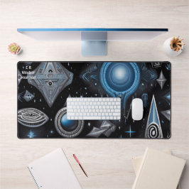 Antike Symbole im lebhaften abstrakten Design Schreibtischunterlage