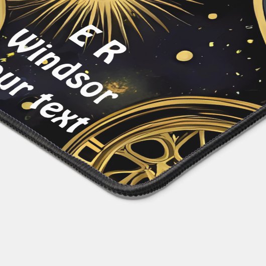 Antike Symbole im lebhaften abstrakten Design Schreibtischunterlage (Ecke)