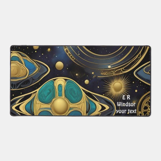 Antike Symbole im lebhaften abstrakten Design Schreibtischunterlage (Vorderseite)