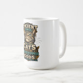 Antike Tabby-Katzenattitüde Kaffeetasse (VorderseiteRechts)