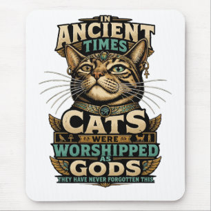 Antike Tabby-Katzenattitüde Mousepad
