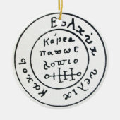 ANTIKE TALISMAN-/PIRATEN-SCHATZ-KARTEN KERAMIKORNAMENT (Vorne)