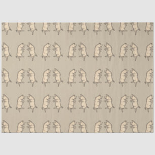 Antike Tanzschweine: Whimsical Vintag Piggy Jig Seidenpapier