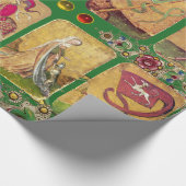 Antike Tarots,Deutsche Hofkarten,Flaggen in grün Geschenkpapier (Ecke)