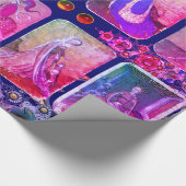 Antike Tarots, deutsche Visitenkarten, rosa blaue  Geschenkpapier (Ecke)