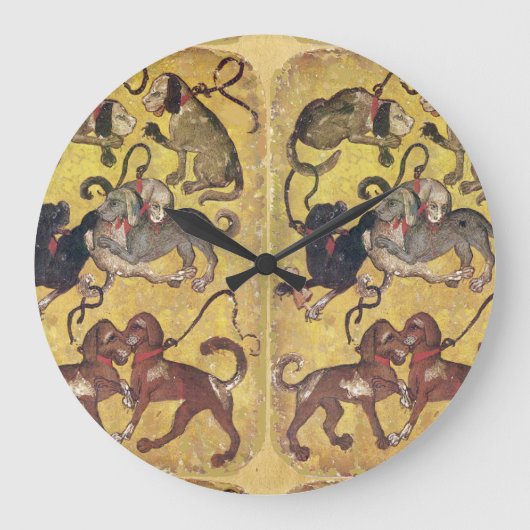 Antike Tarots /German Gerichts-Karten sieben der Große Wanduhr (Vorderseite)