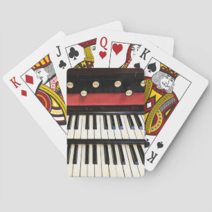 Antike Tasten eines Musikinstruments Spielkarten