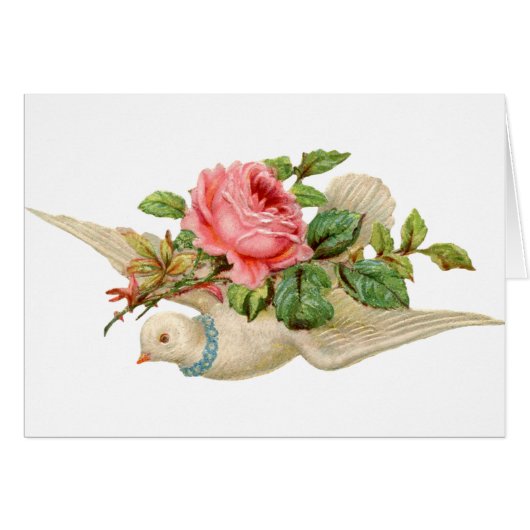 Antike Taube und Rose (Vorderseite (Horizontal))