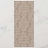 Antike Taupe-Spitze - Speisekarte oder Hochzeitsei Menükarte (Rückseite)