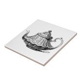 Antike Teekanne-Illustration Fliese (Seite)