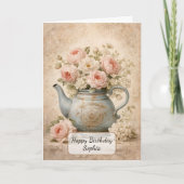 Antike Teekanne Karte (Vorderseite)