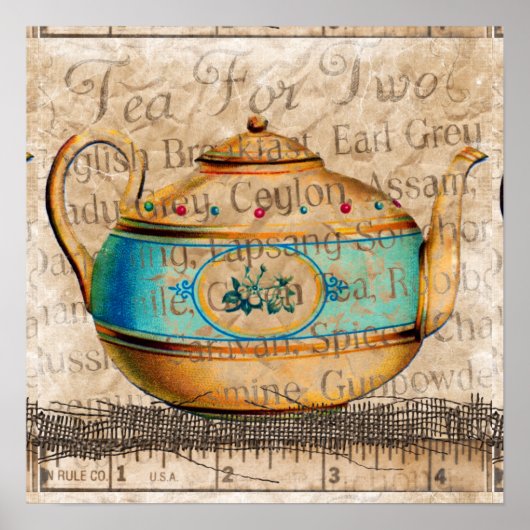 Antike Teekanne Poster (Vorne)