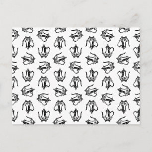 Antike Teekanne Vintage-Teedesign INDIVIDUELLE HIN Postkarte