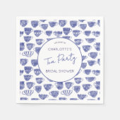 Antike-Teeparty-Brautstrauß-Tasse Serviette (Vorderseite)