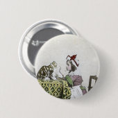 Antike Teeparty mit unartiger Kitty Button (Vorne & Hinten)