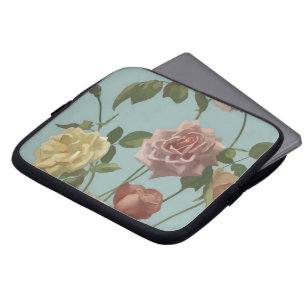 Antike Teerose und rosafarbene Rosen Laptopschutzhülle