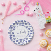 Antike Teetasse Blaue Teeparty Brautparty Pappteller (Party)