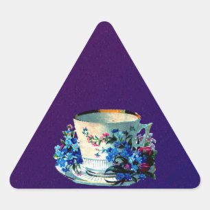 Antike Teetasse Dreieckiger Aufkleber