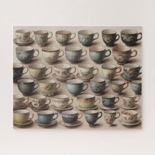 Antike Teetassen Puzzle (Horizontal)
