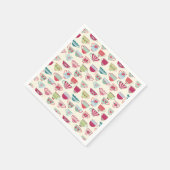 Antike Teetassen-Teeparty Serviette (Ecke)