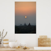 Antike Tempel bei Sunset - Bagan, Myanmar Poster (Küche)