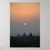 Antike Tempel bei Sunset - Bagan, Myanmar Poster (Vorne)