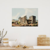Antike Tempel in Agrigentum aus Sicht Poster (Küche)
