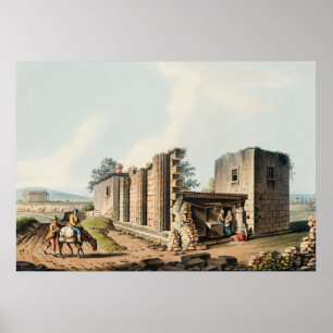 Antike Tempel in Agrigentum aus Sicht Poster
