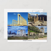 Antike Tempel in Griechenland Postkarte (Vorne/Hinten)