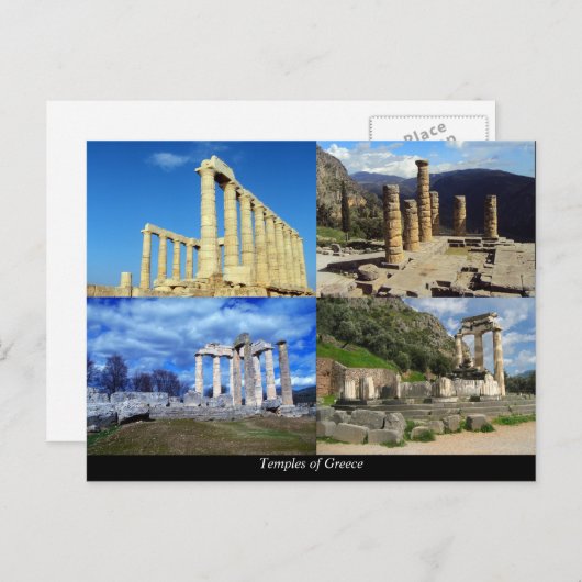 Antike Tempel in Griechenland Postkarte (Vorne/Hinten)