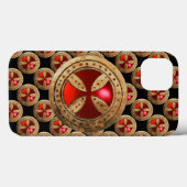 ANTIKE TEMPLAR CROSS Red Ruby Gem Case-Mate iPhone Hülle (Rückseite (Horizontal))