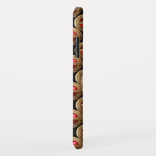 ANTIKE TEMPLAR CROSS Red Ruby Gem Case-Mate iPhone Hülle (Hinten/Rechts)