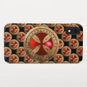 ANTIKE TEMPLAR CROSS Red Ruby Gem Case-Mate iPhone Hülle (Rückseite (Horizontal))