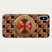 ANTIKE TEMPLAR CROSS Red Ruby Gem Case-Mate iPhone Hülle (Rückseite (Horizontal))