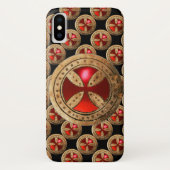 ANTIKE TEMPLAR CROSS Red Ruby Gem Case-Mate iPhone Hülle (Rückseite)